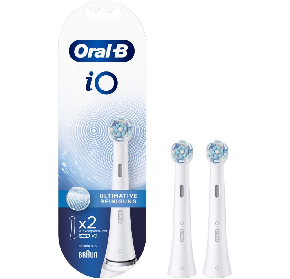 Oral-B Aufsteckbürsten iO Ultimative Reinigung (2er) - Ersatz Aufsteckbürsten - weiß von Oral-B