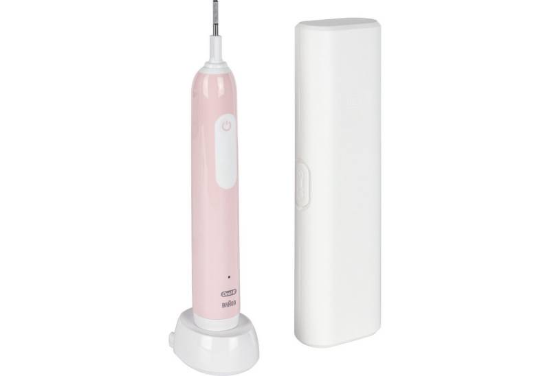 Oral-B Elektrische Zahnbürste Oral-B Pro 1 Cross Action Pink mit Reiseetui von Oral-B