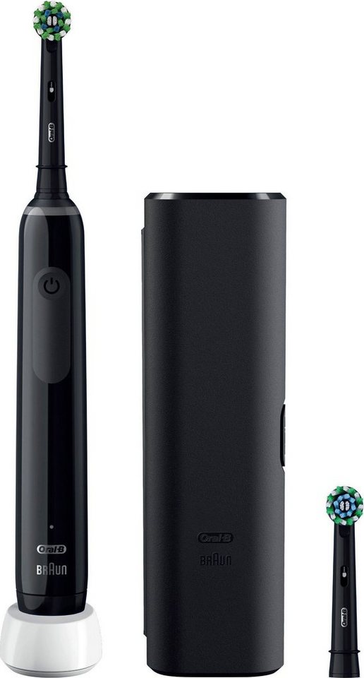 Oral-B Elektrische Zahnbürste Pro 3 3500, Aufsteckbürsten: 2 St., 3 Putzmodi von Oral-B