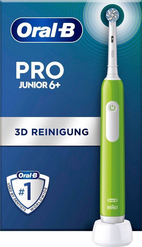 Oral-B Elektrische Zahnbürste Pro Junior, Aufsteckbürsten: 1 St., Drucksensor von Oral-B