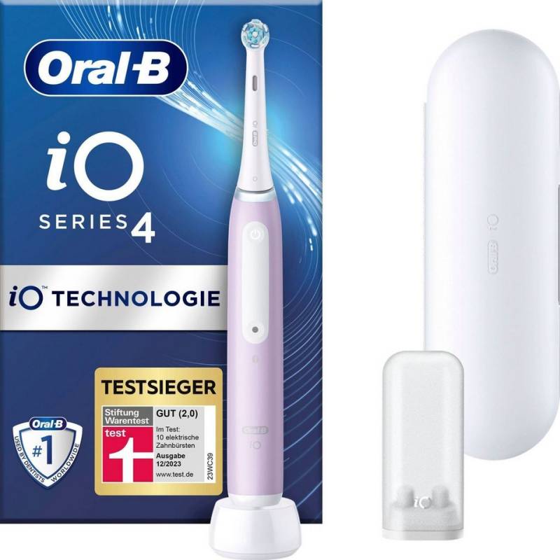 Oral-B Elektrische Zahnbürste iO 4, Aufsteckbürsten: 1 St., mit Magnet-Technologie, 4 Putzmodi, Reiseetui von Oral-B