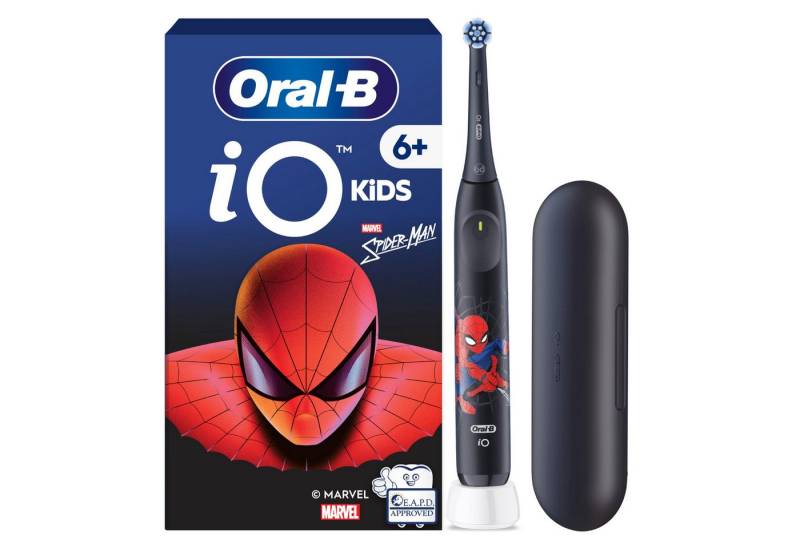 Oral-B Elektrische Zahnbürste iO Kids +RE Spider, Kinderzahnbürste mit Spider-Motiv, sanfte Reinigung von Oral-B