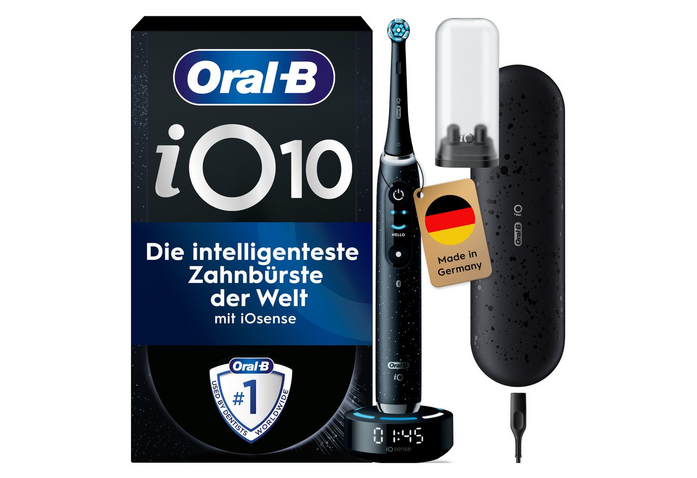 Oral-B Elektrische Zahnbürste iO Series 10 Luxe Edition, Aufsteckbürsten: 1 St., Magnet-Technologie von Oral-B
