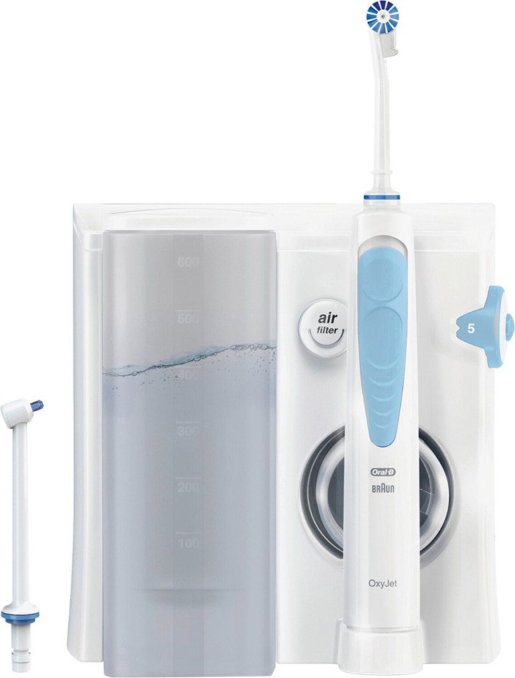 Oral-B Munddusche OxyJet Oral Health Center JAS23, Aufsätze: 2 St., 600 ml Wassertank, Micro-Luftblasen-Technologie Oral-B Munddusche OxyJet Oral Health Center JAS23, Aufsätze: 2 St., 600 ml Wassertank, Micro-Luftblasen-Technologie von Oral-B