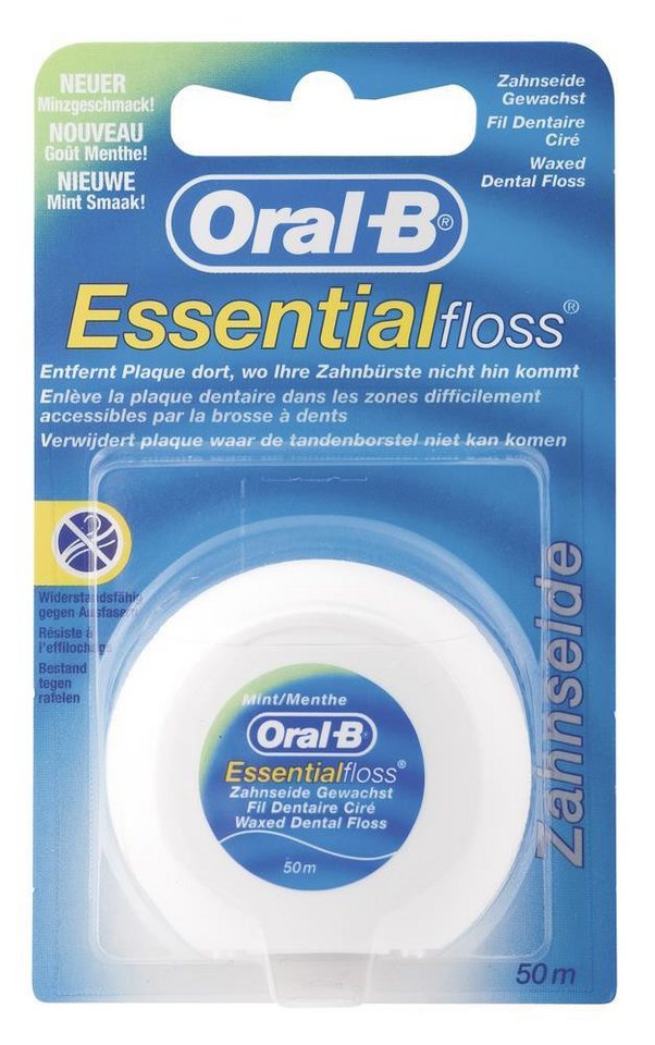 Oral-B Zahnseide 4x Oral B Essential Floss gewachst mit Minzgeschmack 4x 50m von Oral-B