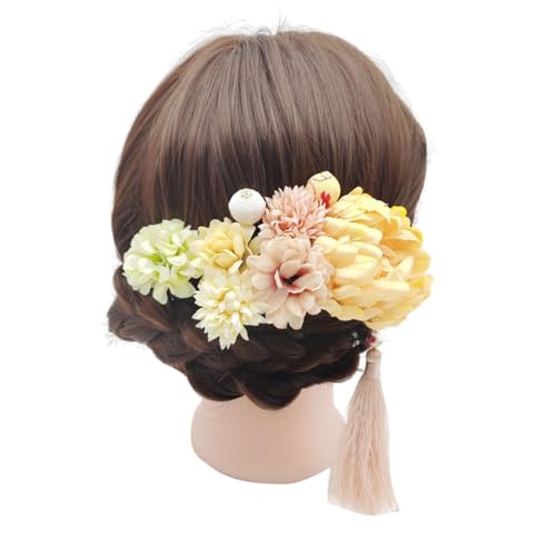 OralGos 9 x Haarnadeln im japanischen Stil, Stereo-Blumen-Haarnadeln für Mädchen, zum Fotografieren, zarter Stil, Hochzeits-Haarnadel für die Braut von OralGos