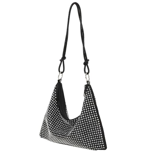 OralGos All-matching Crossbody Bag for Women Sparkling Shoulder Bag Trend Clutch Purse Evening Handbag Rhinestone Messenger Bag von OralGos