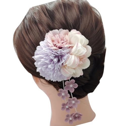 OralGos Chinesische Hortensien-Haarnadel für Damen, baumelnde Blume, Haarkamm, Haarstyling-Werkzeug für Hochzeit, Party von OralGos