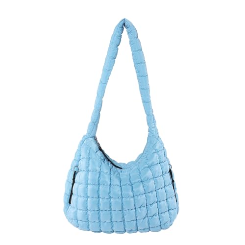 OralGos Damen Handtasche Praktische Plissee Schultertasche Nylon Crossbody Geldbörse Geeignet für verschiedene Anlässe, blau von OralGos