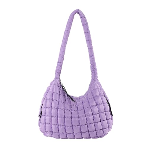 OralGos Damen Handtasche Praktische Plissee Schultertasche Nylon Crossbody Geldbörse Geeignet für verschiedene Anlässe, violett von OralGos