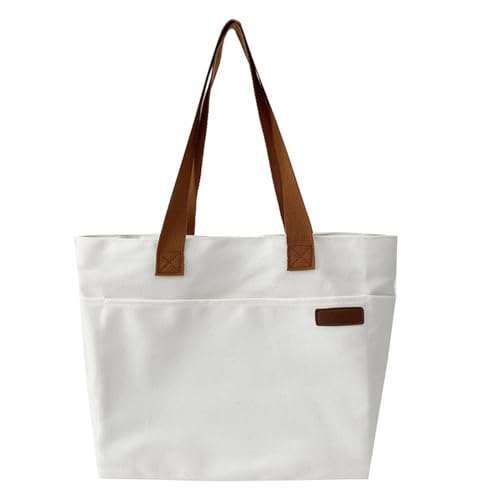 OralGos Elegante Canvas-Handtasche mit großem Fassungsvermögen, Schultertasche, Schul-, Arbeitshandtaschen, perfekt für den täglichen Gebrauch von OralGos