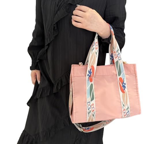 OralGos Elegante Handtasche in Kontrastfarben, breiter Riemen, Crossbody-Tasche, großes Fassungsvermögen, geeignet für Arbeit und Alltag von OralGos