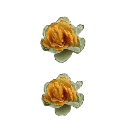 OralGos Elegante Stoffblumen-Ohrschmuck, zierliche Blumen-Ohrstecker, Verzierung, modische Ohrringe, Ohrschmuck für Damen von OralGos