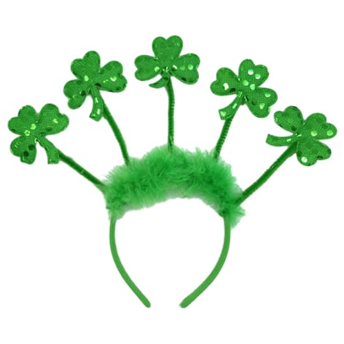 OralGos Feder-Stirnband für Patrick's Days, Kopfschmuck, Party, handgefertigtes Zubehör, Saint Patrick Kopfbedeckung für Irish Day Party, Grün von OralGos