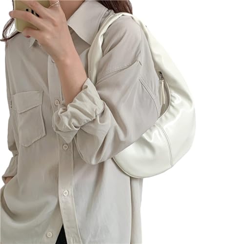 OralGos Kleine koreanische modische Handtasche, cremefarben, Unterarmtasche mit großer Kapazität, geeignet für Hobbyköche und Studenten von OralGos