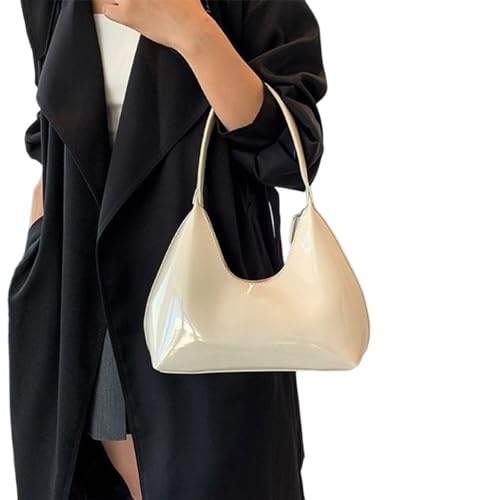 OralGos Leder-Schultertasche für Damen, Reißverschluss, Schultertasche, Handygeldbörse, Clutch-Tasche mit Tragegriff oben von OralGos