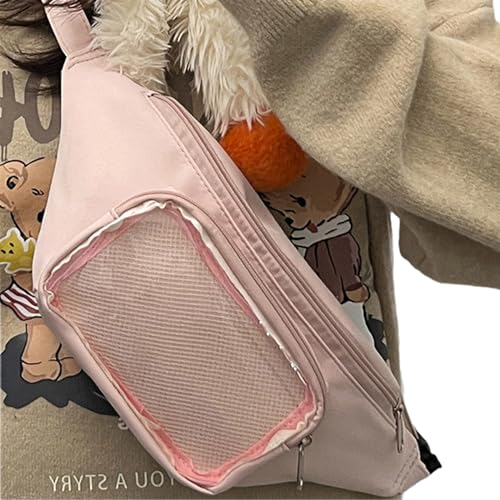 OralGos Stilvolle japanische Harajuku-Brusttasche für Damen, Reißverschluss, verstellbarer Riemen, perfekt für Reisen und Einkaufen von OralGos