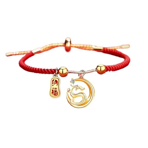 OralGos Traditionelle Drachen-Armbänder, handgefertigt, Seil-Armbänder, symbolisches Perlenzubehör, Segen-Handgelenkschmuck, Baumwollseillegierung von OralGos