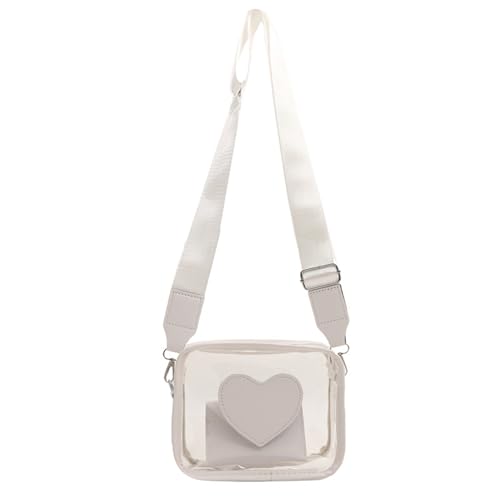 OralGos Transparente Schultertasche, auffällig, praktische Umhängetasche mit PU-Brieftaschen, einfach zu tragen für den täglichen Gebrauch auf Reisen von OralGos