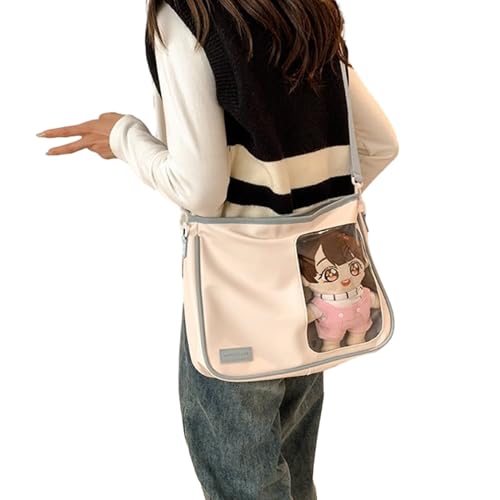 OralGos Trendige transparente Umhängetasche, Cartoon-Druck, geräumige und stilvolle Crossbody-Tasche für den täglichen Gebrauch in der Schule von OralGos