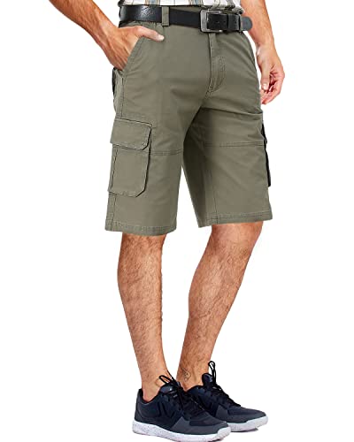 Oralidera Herren Casual Cargo Shorts Kurze Hose Bermuda Baumwolle Sommer Herrenshorts Outdoor Cargohose Leichte Sommerhose Wandershorts mit 6 Taschen von Oralidera