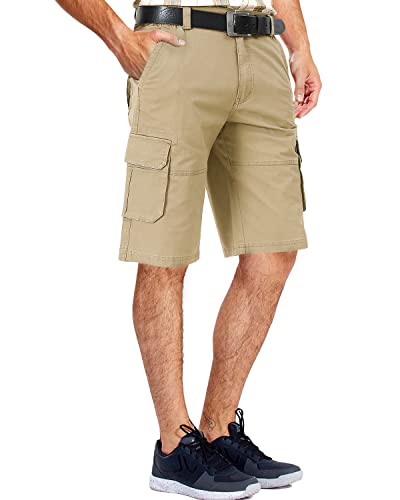 Oralidera Herren Casual Cargo Shorts Kurze Hose Bermuda Baumwolle Sommer Herrenshorts Outdoor Cargohose Leichte Sommerhose Wandershorts mit 6 Taschen von Oralidera