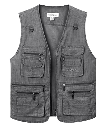 Oralidera Herren Outdoor Multifunktionsweste Sommer Sport Weste Atmungsaktiv Anglerweste Leicht Safari Weste für Angeln Jagd Camping Safari, 20_Holzkohle, M Oralidera Herren Outdoor Multifunktionsweste Sommer Sport Weste Atmungsaktiv Anglerweste Leicht Safari Weste für Angeln Jagd Camping Safari, 20_Holzkohle, M von Oralidera