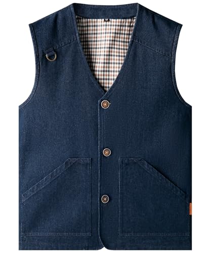 Oralidera Herren Outdoor Weste mit Multi-Taschen Ärmellose Jacke Anglerweste Safari Wanderweste Sommer Jagdweste Arbeitsweste, Blau, M von Oralidera