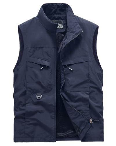 Oralidera Herren Angelnweste Atmungsaktiv Outdoor Weste mit Vielen Taschen Arbeitsweste Sportlich Sommerweste Leicht Reiseweste Schnell trocknende Funktionsweste, Blau, XXL Oralidera Herren Angelnweste Atmungsaktiv Outdoor Weste mit Vielen Taschen Arbeitsweste Sportlich Sommerweste Leicht Reiseweste Schnell trocknende Funktionsweste, Blau, XXL von Oralidera