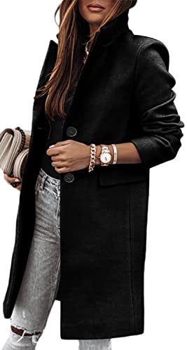 ORANDESIGNE Jacke Damen Trenchcoat Langer Herbst Winter Mantel Trenchcoat Warm Slim Langer Jacken Overcoat Oberbekleidung Mode Einfarbig Revers Damenmantel Wollmantel Windjacke Z1 Schwarz XS ORANDESIGNE Jacke Damen Trenchcoat Langer Herbst Winter Mantel Trenchcoat Warm Slim Langer Jacken Overcoat Oberbekleidung Mode Einfarbig Revers Damenmantel Wollmantel Windjacke Z1 Schwarz XS von ORANDESIGNE