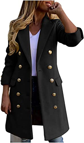 ORANDESIGNE Jacke Damen Trenchcoat Langer Herbst Winter Mantel Trenchcoat Warm Slim Langer Jacken Overcoat Oberbekleidung Mode Einfarbig Revers Damenmantel Wollmantel Windjacke Z2 Schwarz 3XL ORANDESIGNE Jacke Damen Trenchcoat Langer Herbst Winter Mantel Trenchcoat Warm Slim Langer Jacken Overcoat Oberbekleidung Mode Einfarbig Revers Damenmantel Wollmantel Windjacke Z2 Schwarz 3XL von ORANDESIGNE