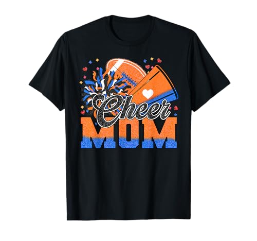 Cheerleader-Fußball-Cheer Mom für Damen und Herren, Orange und Blau T-Shirt Cheerleader-Fußball-Cheer Mom für Damen und Herren, Orange und Blau T-Shirt von Orange And Blue Cheer Mom Tees Football Lover