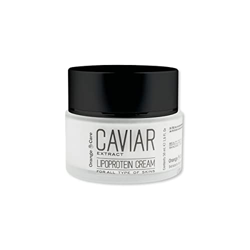 Orange Care Caviar Cream (50 ml) Anti-Aging-Creme für Gesicht und Hals mit Kaviar, Hylaluronsäure, Aloe vera, Vitaminen. Anti-Falten Gesichtspflege für alle Hauttypen – Gesichtscreme damen und männer von Orange Care