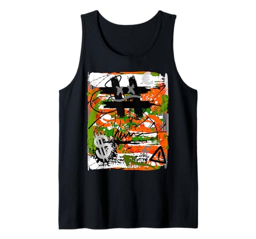 Herren Graffiti, Grün und Orange, abstrakte Kunst, Moderne Farben Tank Top Herren Graffiti, Grün und Orange, abstrakte Kunst, Moderne Farben Tank Top von Orange Green Street art