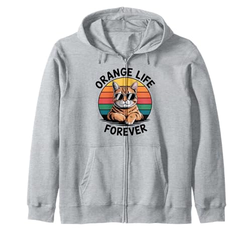 Orange Life Katze Männer Frauen Kinder Geschenk Kapuzenjacke von Orange Life Forever