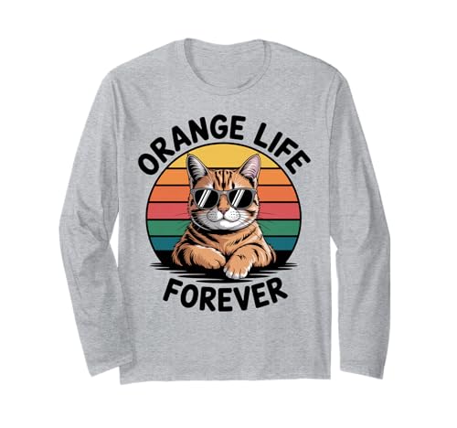 Orange Life Katze Männer Frauen Kinder Geschenk Langarmshirt Orange Life Katze Männer Frauen Kinder Geschenk Langarmshirt von Orange Life Forever