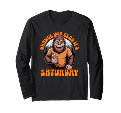 Funny Bigfoot Orange You Glad It’s Saturday Adult and Kids Langarmshirt Funny Bigfoot Orange You Glad It’s Saturday Adult and Kids Langarmshirt von Orange Saturdays Tennessee Gifts and Apparel