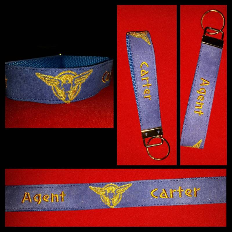 Agent Carter Inspiriert Bestickte Schlüsselanhänger von OrangeRoomDesign