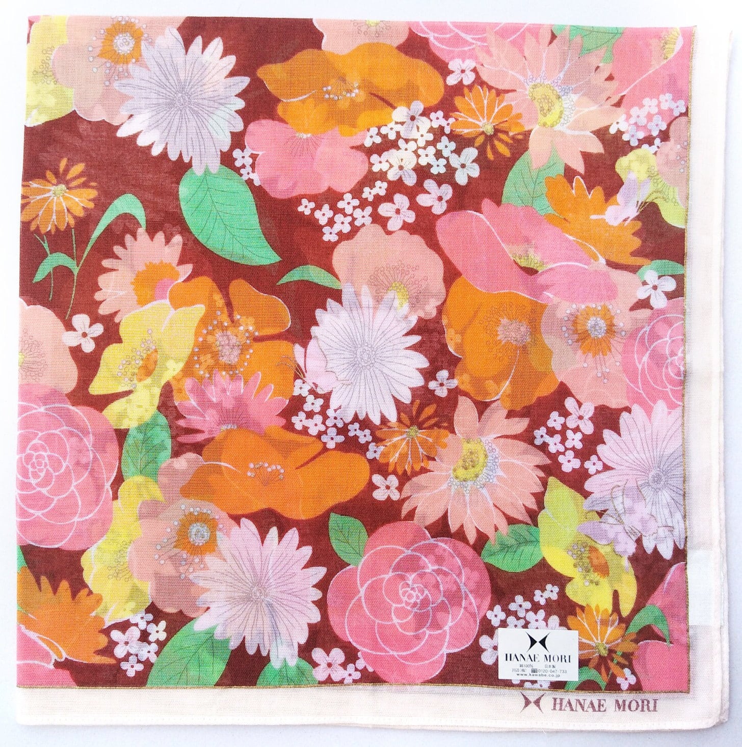 Hanae Mori Vintage Taschentuch Floral Rosen 23 "x 22, 5" Zoll I Kostenloser Versand Weltweit Beim Kauf Von Insgesamt 35 Usd Und Mehr von OrangeSodaPanda