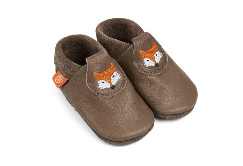 Orangenkinder® Fränzchen der Fuchs Krabbelschuh pflanzlich gegerbtes Leder, Made in Germany, atmungsaktiv von Orangenkinder®