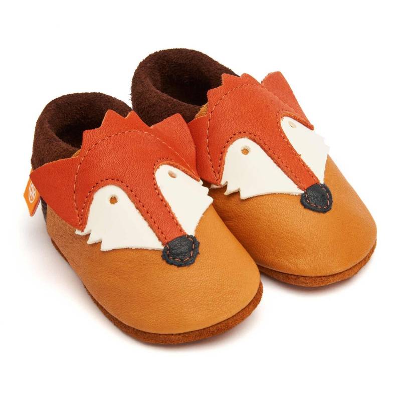 Orangenkinder® Franz der Fuchs Baby Krabbelschuh pflanzlich gegerbtes Leder, Made in Germany, atmungsaktiv von Orangenkinder®