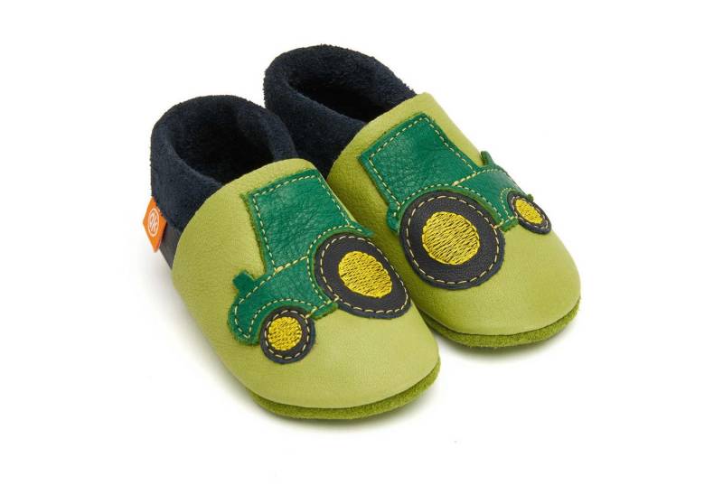 Orangenkinder® Herbert der Trecker Baby Krabbelschuh pflanzlich gegerbtes Leder, Made in Germany, atmungsaktiv von Orangenkinder®