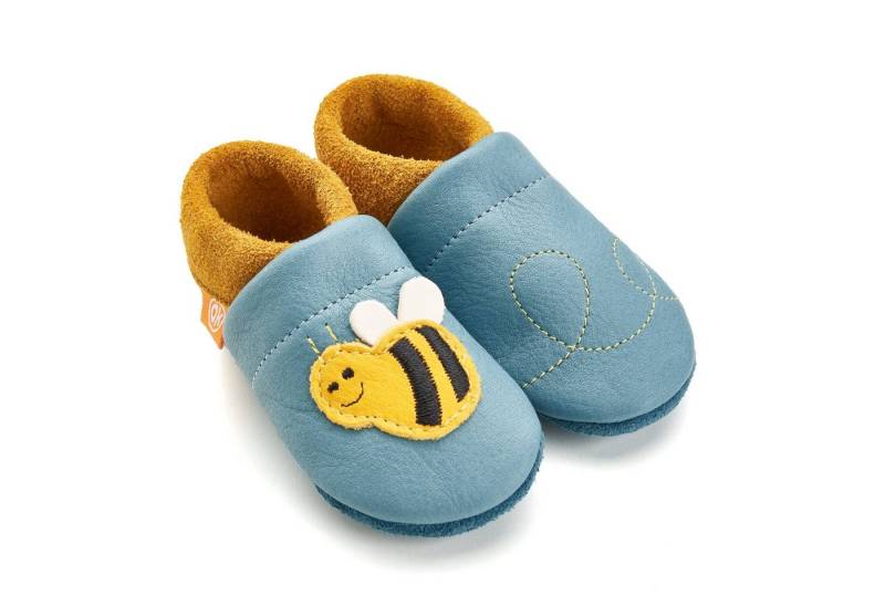 Orangenkinder® Susisumm die Biene Baby Krabbelschuh pflanzlich gegerbtes Leder, Made in Germany, atmungsaktiv von Orangenkinder®