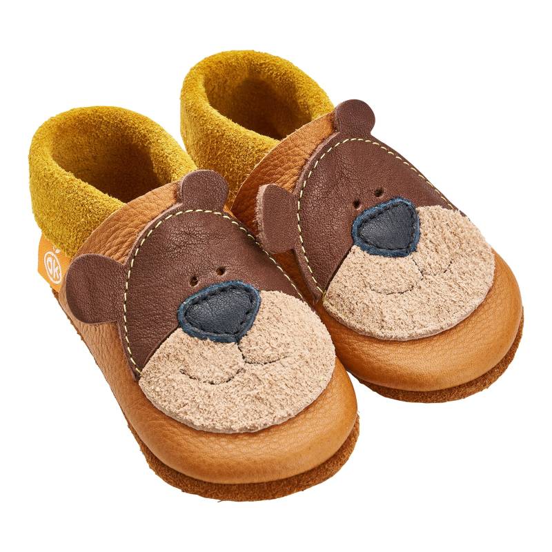 Orangenkinder Krabbel- und Hausschuhe Bär von Orangenkinder
