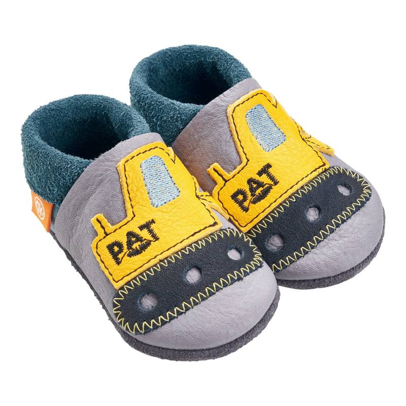 Orangenkinder Krabbel- und Hausschuhe Bagger von Orangenkinder