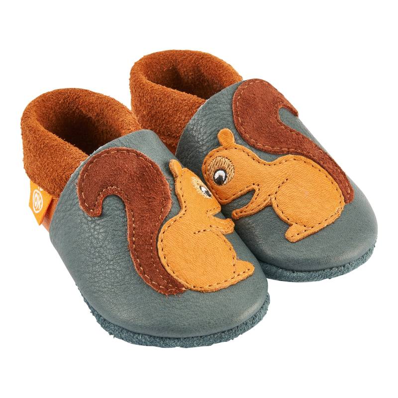 Orangenkinder Krabbel- und Hausschuhe Eichhörnchen von Orangenkinder