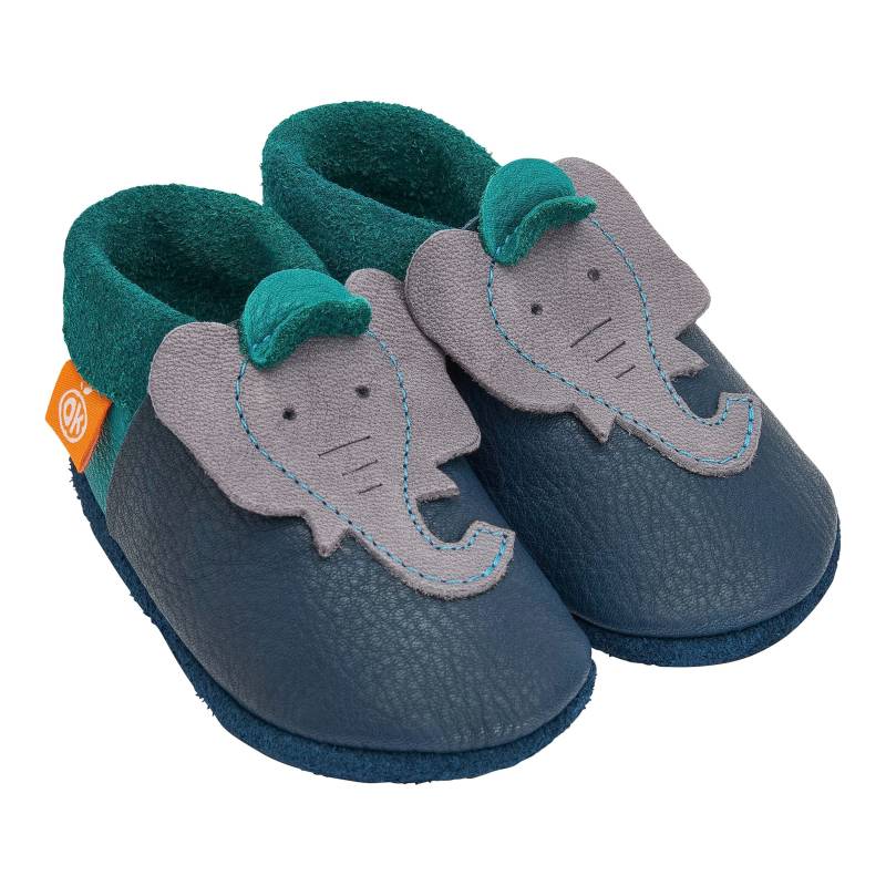 Orangenkinder Krabbel- und Hausschuhe Elefant von Orangenkinder