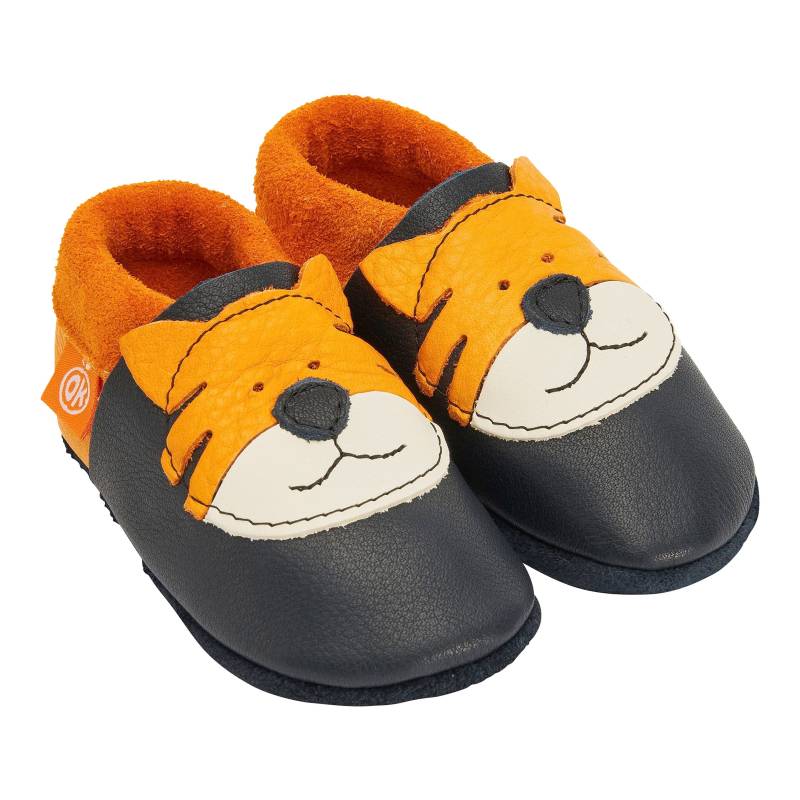 Orangenkinder Krabbel- und Hausschuhe Tiger von Orangenkinder