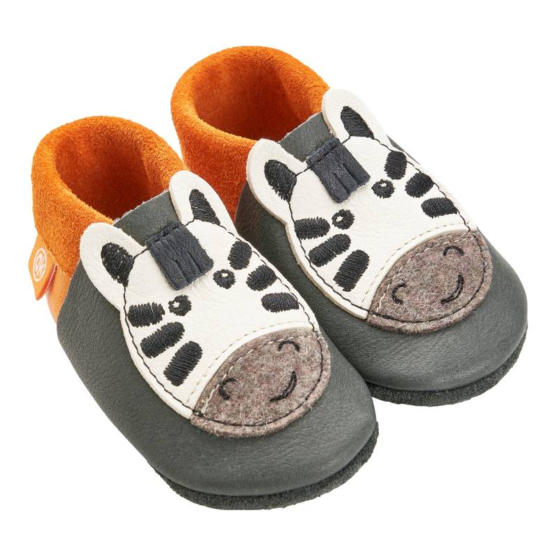 Orangenkinder Krabbel- und Hausschuhe Zebra von Orangenkinder