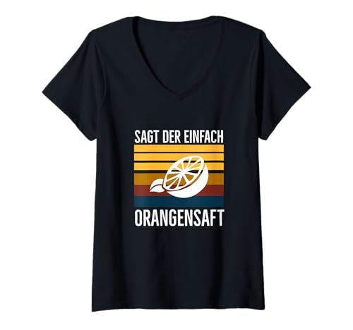 Damen Frag Nicht was für Saft | Orangensaft Fun Money T-Shirt mit V-Ausschnitt Damen Frag Nicht was für Saft | Orangensaft Fun Money T-Shirt mit V-Ausschnitt von Orangensaft Boy